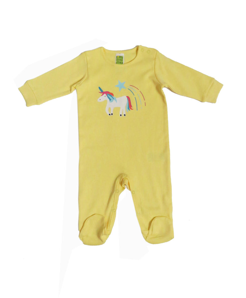 Clothe funn Baby Girls & Boys Sleepsuit, T.Blue/Yellow (Pack Of 2)