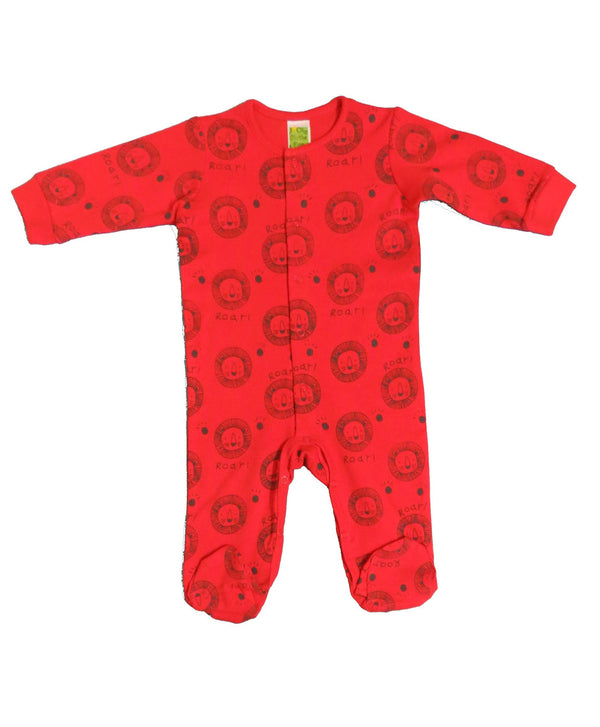 Clothe funn Baby Girls & Boys Sleepsuit, Carrot/Ecru Melange (Pack Of 2)