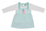 Clothe Funn Baby Girls Frock, White/Mint Green