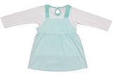 Clothe Funn Baby Girls Frock, White/Mint Green