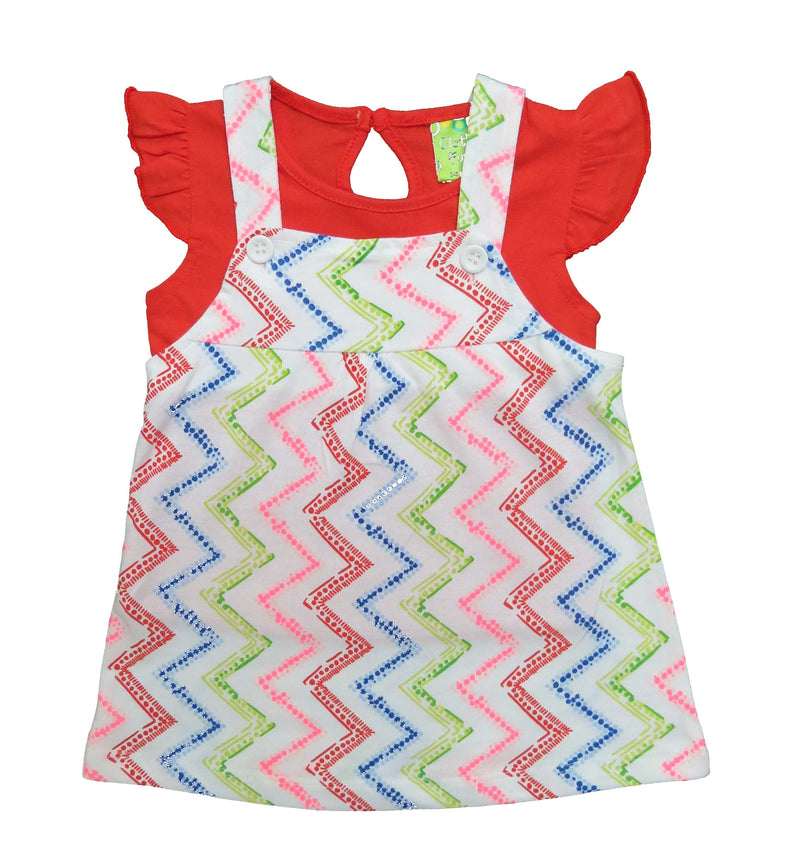 Clothe Funn New Born Baby Dress ,White/Coral