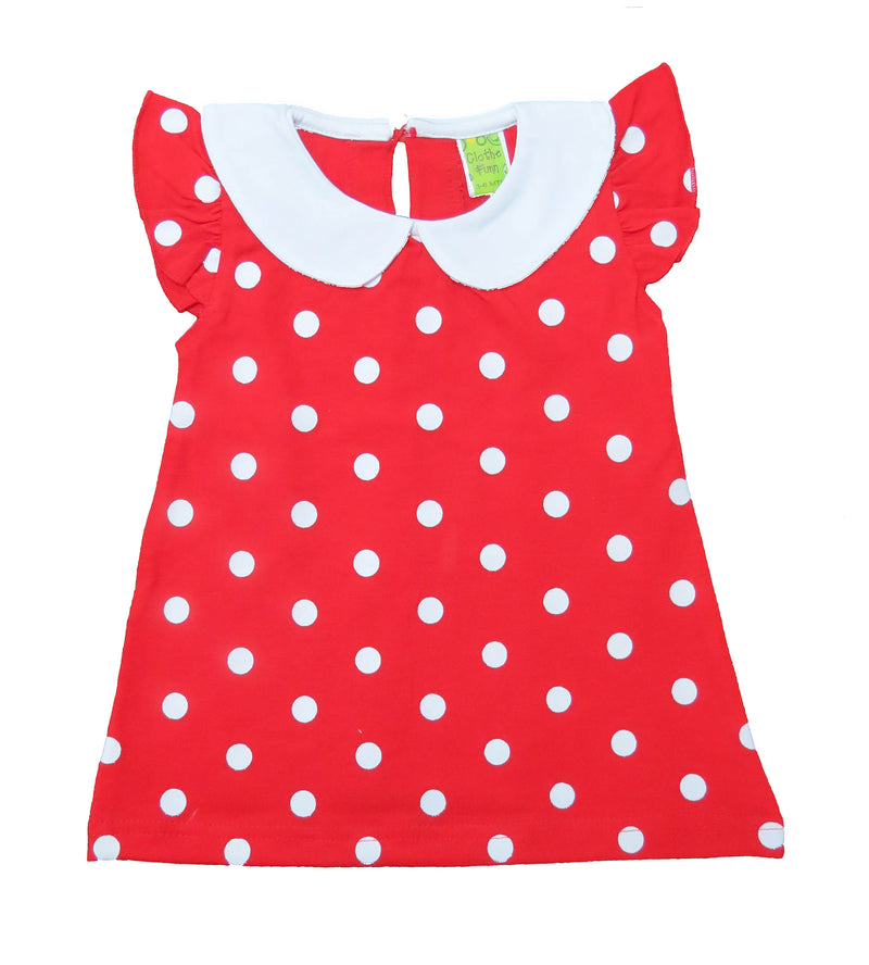 Clothe Funn New Born Baby Girls Dress, Red