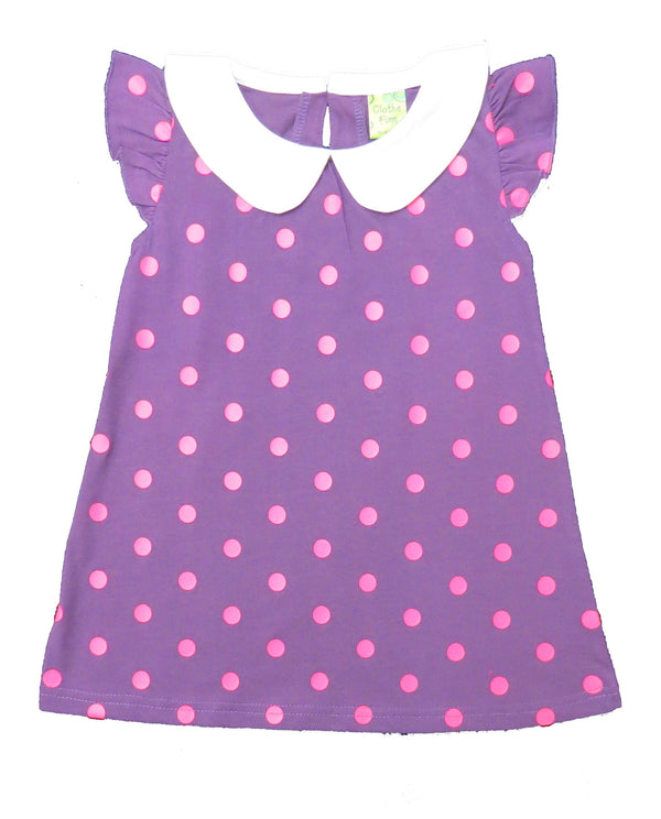 Clothe Funn New Born Baby Girls Dress, Purple