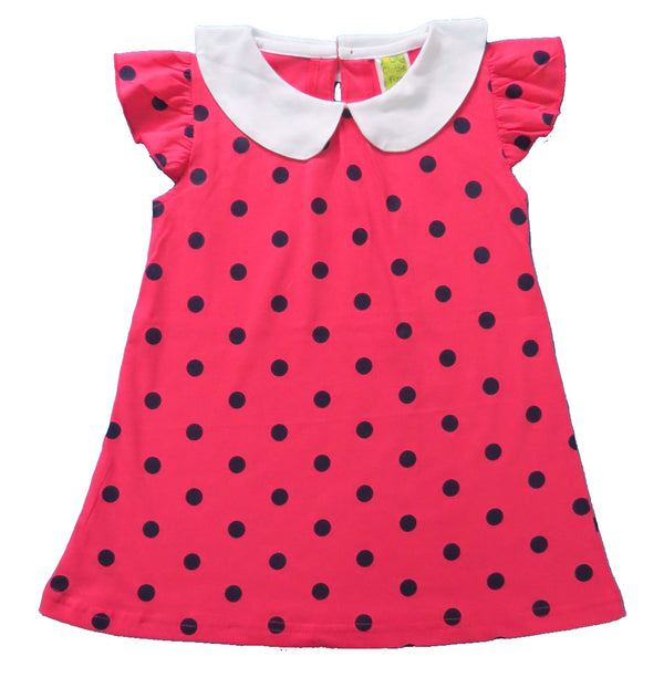 Clothe Funn New Born Baby Girls Dress, Coral