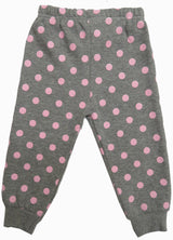 Clothe Funn Baby Girls Fleece Winter Coordinate Set, Pink/Grey AOP