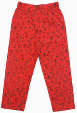 Clothe Funn Boys Night Suit, Coral AOP