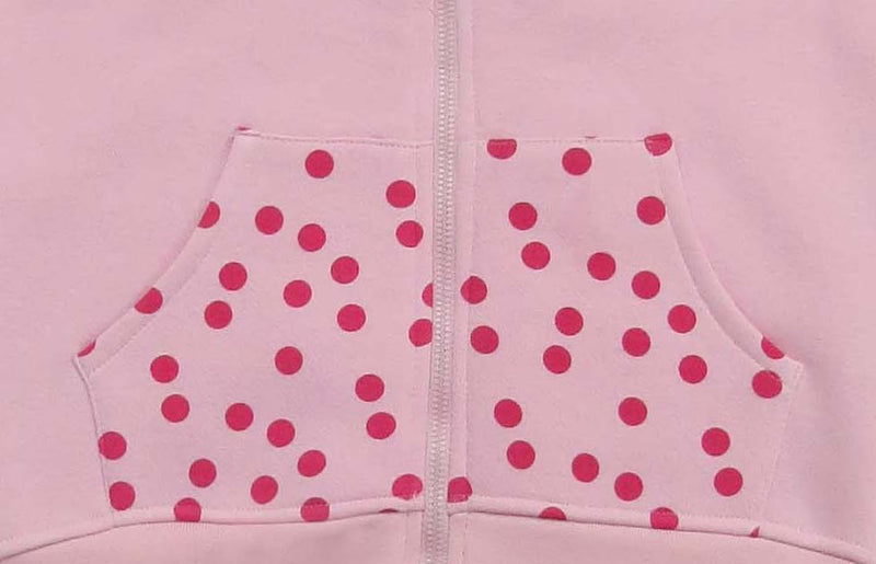 Clothe Funn Girls Classic Printed Hood Jacket with Zipper