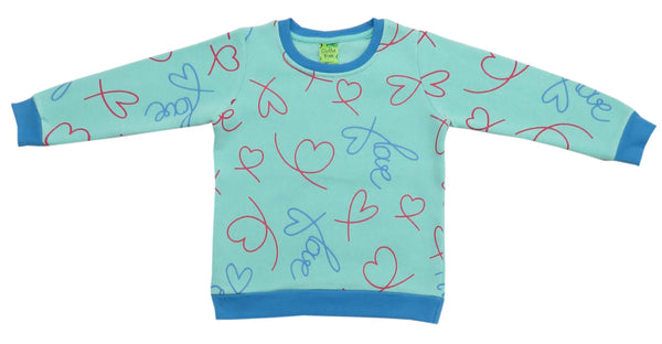 Clothe Funn Girls Fleece sweatshirt, Mint