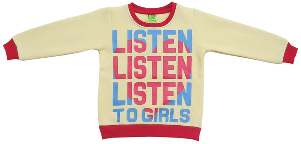 Clothe Funn Girls Fleece sweatshirt, Mint