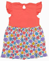 Clothe Funn New Born Baby Girl Dress, Coral/AOP