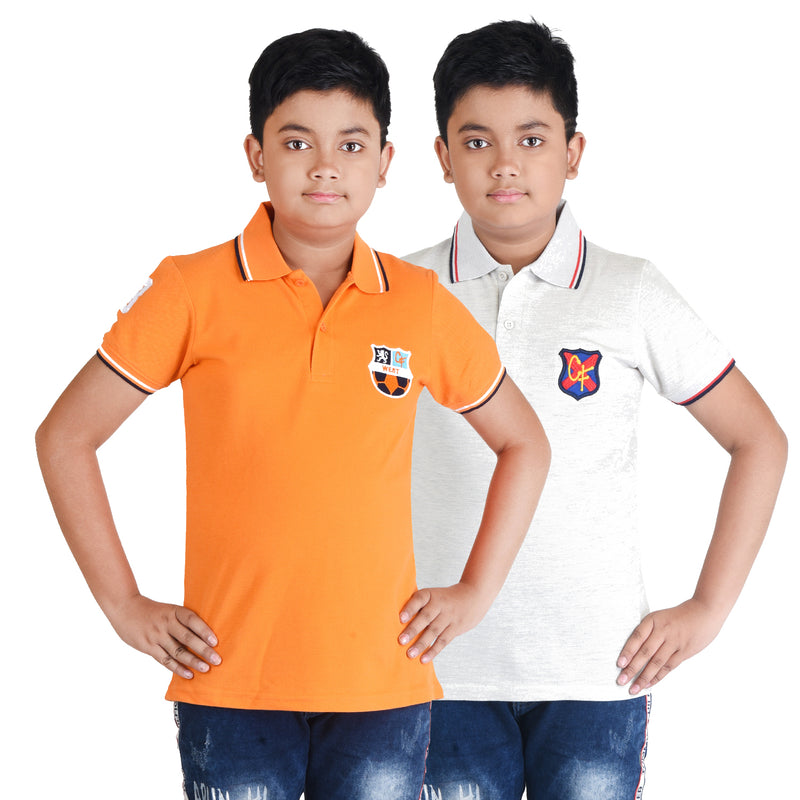 Clothe Funn Boys Polo T-Shirt, Combo-8