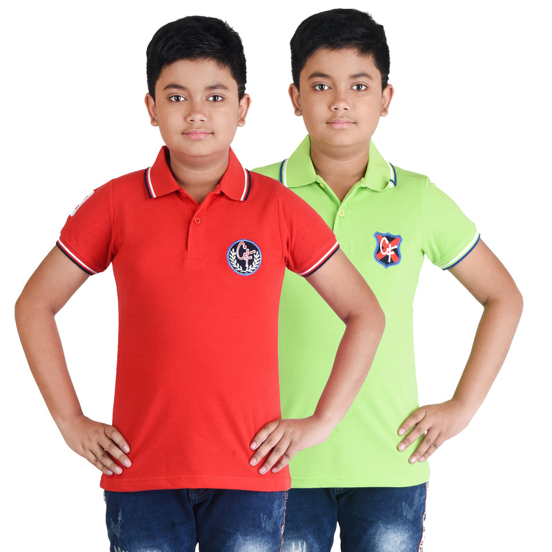 Clothe Funn Boys Polo T-Shirt, Combo-3