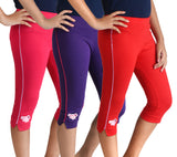 Clothe Funn Girls Capri, Combo:-10 (Fischia/Purple/Red)