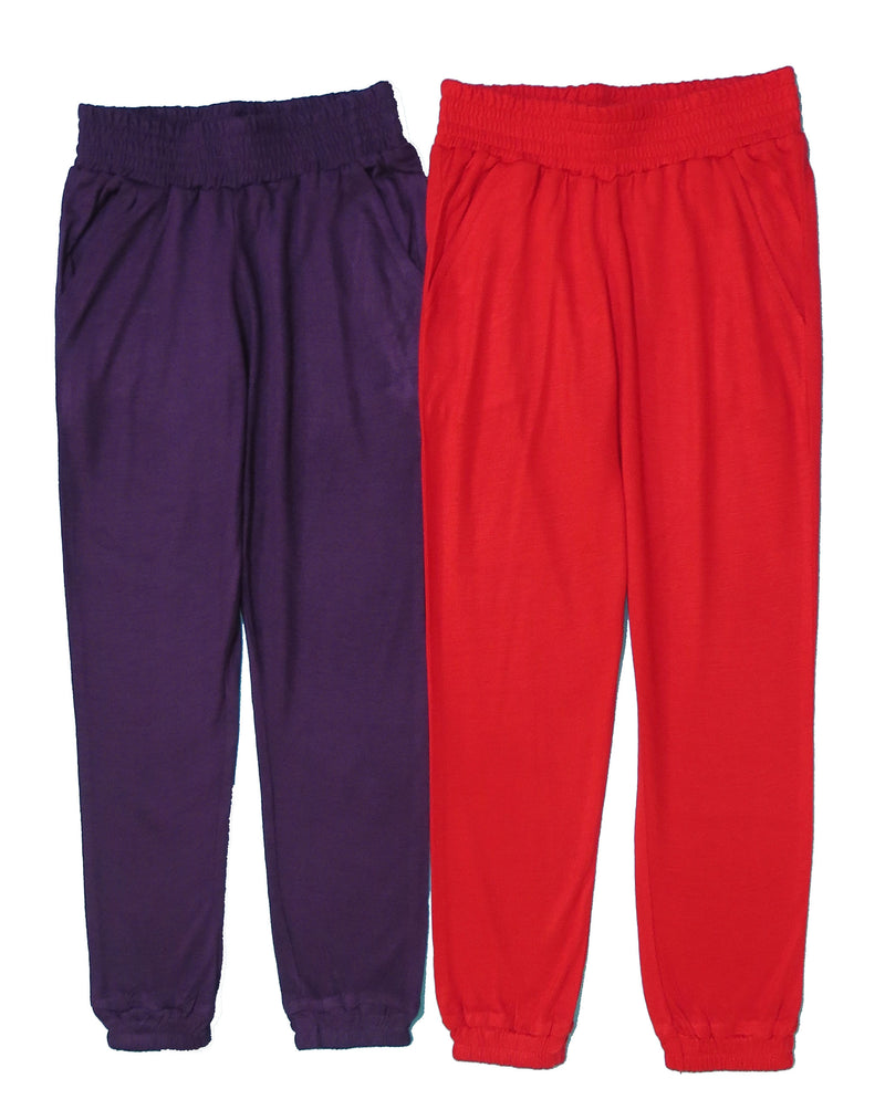 Clothe Funn Girls Harem Pant,Purple,Red