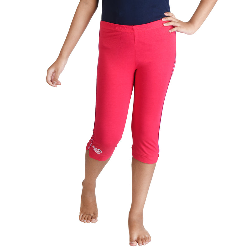 Clothe Funn Girls Capri, Combo:-11 (Fuschia/Purple/Pink)