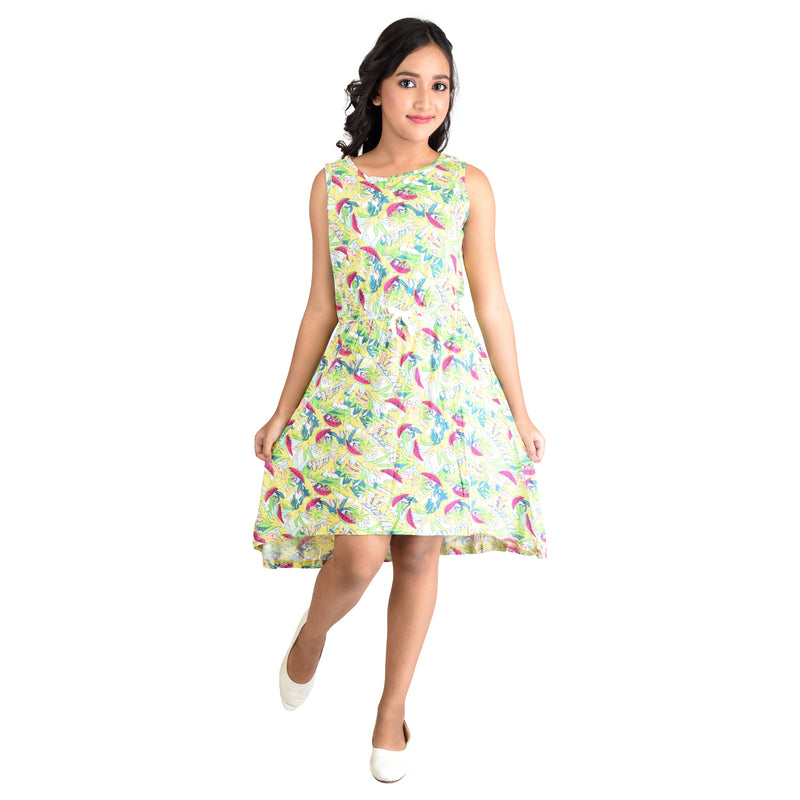 Clothe Funn Girls Frock, Multicolor