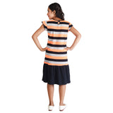 Clothe Funn Girls Frock, Orange/Black