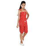 Clothe Funn Girls Jumpsuit, Red Polka