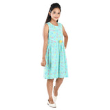 Clothe Funn Girls Sleevless Frock, Mint Green