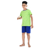 Clothe funn Boys Coordinate Set,Boys Nightwear Set, Sea Green