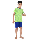 Clothe funn Boys Coordinate Set,Boys Nightwear Set, Sea Green