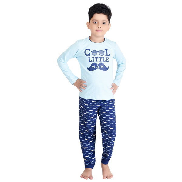 Clothe Funn Boys Set, Sky Blue/Navy