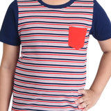 Clothe Funn Boys Set, Stripes/Navy