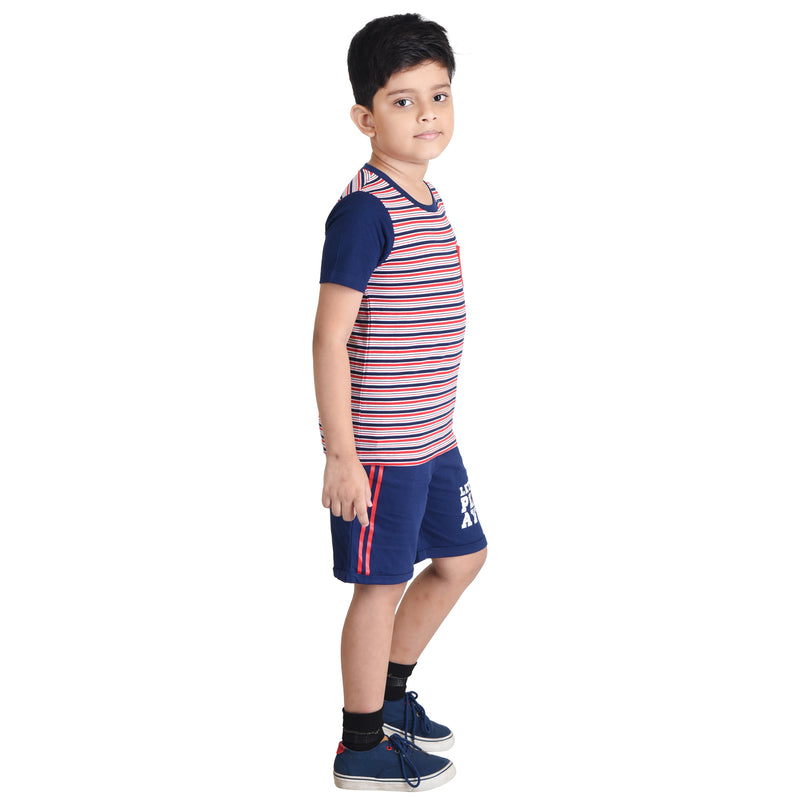 Clothe Funn Boys Set, Stripes/Navy