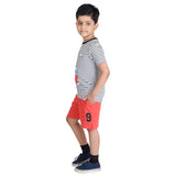 Clothe Funn Boys Set, Stripes/Coral