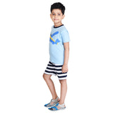 Clothe Funn Boys Set, Sky Blue/Stripes