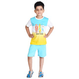 Clothe Funn Boys Set, White/T.Blue