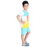 Clothe Funn Boys Set, White/T.Blue