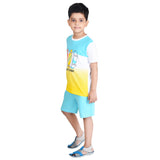 Clothe Funn Boys Set, White/T.Blue