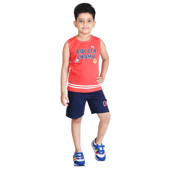 Clothe Funn Boys Set,  Carrot/Navy