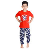 Clothe Funn Boys Set,Red/Navy