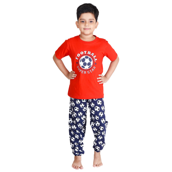 Clothe Funn Boys Set,Red/Navy