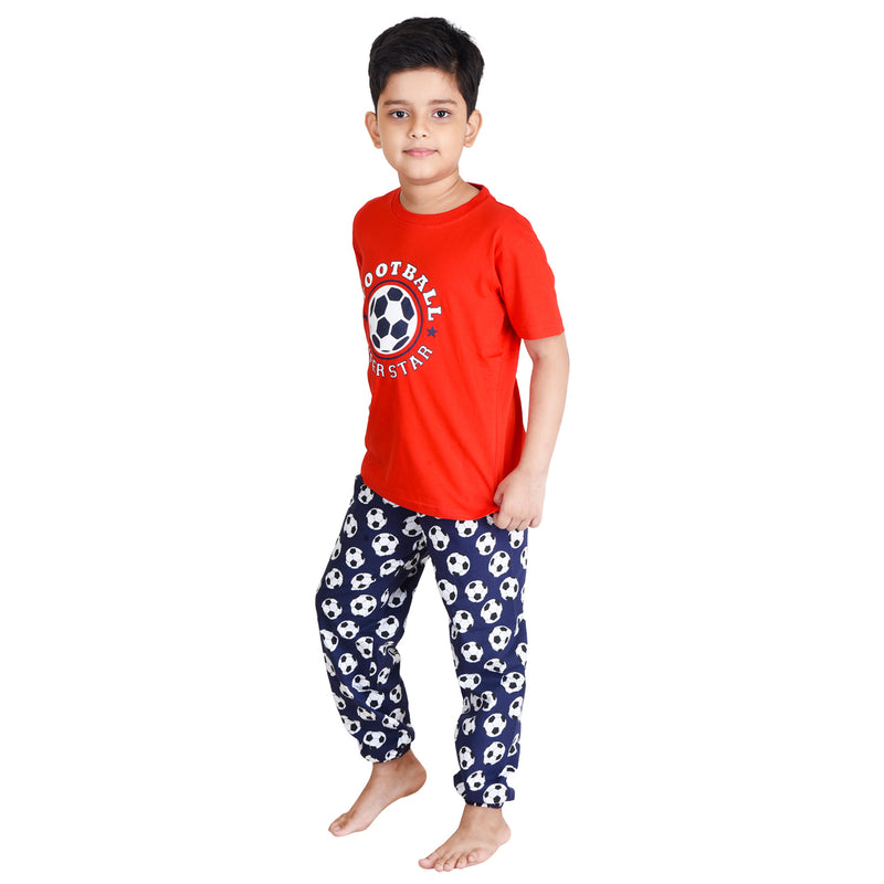 Clothe Funn Boys Set,Red/Navy