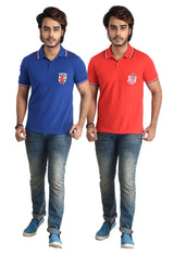 Clothe Funn Mens Polo T-Shirt Emb, Combo 1