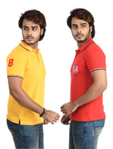 Clothe Funn Mens Polo T-Shirt Emb, Combo 2