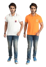 Clothe Funn Mens Polo T-Shirt Emb, Combo 8