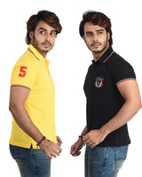 Clothe Funn Mens Polo T-Shirt Emb, Combo 9