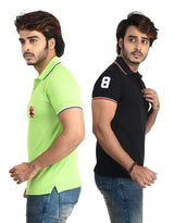 Clothe Funn Mens Polo T-Shirt Emb, Combo 10