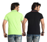 Clothe Funn Mens Polo T-Shirt Emb, Combo 10