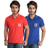 Clothe Funn Mens Polo T-Shirt Emb, Combo 1