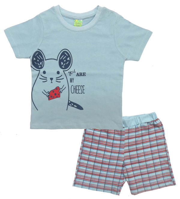 Clothe Funn Baby Boys Coordinate Set,T.Blue