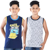 Clothe Funn Boys Sleevless T-shirts, Combo 7