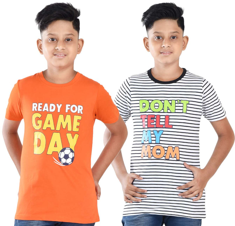 Clothe Funn Boys R/N T-Shirts, Combo 2