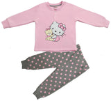 Clothe Funn Baby Girls Fleece Winter Coordinate Set, Pink/Grey AOP