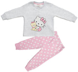 Clothe Funn Baby Girls Fleece Winter Coordinate Set, Grey/Pink AOP