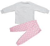 Clothe Funn Baby Girls Fleece Winter Coordinate Set, Grey/Pink AOP